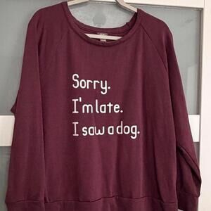 Eddie Bauer Women's XL Purple Sweatshirt with Graphic Text